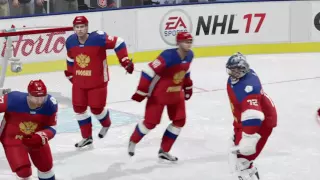 NHL 17 Финал кубка мира. Торжественное вручение трофея.Россия!