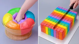 Oddly Satisfying Rainbow Cake Decorating Compilation | Chocolate Cakes | Fancy Cake Decoration Ideas
