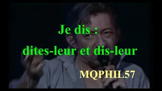 Serge GAINSBOURG  Aux enfants de la chance   Live LYRICS