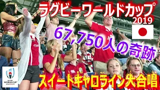 スイートキャロラインの大合唱！ ラグビーワールドカップ2019日本【準決勝 ウェールズvs南アフリカ in 横浜国際総合競技場】 | Sweet Caroline at RWC2019