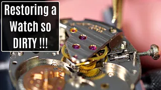 Restoring a VERY DIRTY Polerouter Vintage Watch !!!