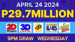 9PM LOTTO RESULTS TODAY APRIL 24 2024 (Complete Details)