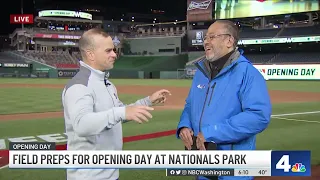 How Nationals Park Prepares the Field for Opening Day 2023 | NBC4 Washington