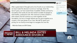 Bill and Melinda Gates announce divorce