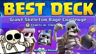 Best Deck For Giant Skeleton Rage Challenge In Clash Royale ☠ | Claim The New Emote Now 🔥