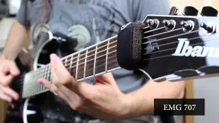 EMG Pickups 57-7 vs 707 (Comparison) - Ibanez Iron Label RGIR27FE