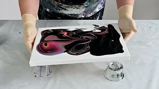 Glowing Galaxy Flip Cup: Acrylic Pour with a Unique Twist! 🌌✨