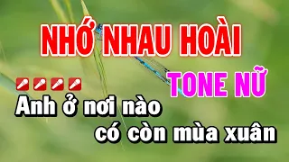 Nhớ Nhau Hoài Karaoke Tone Nữ Beat Hay Nhạc Sống Thỏ Ngọc