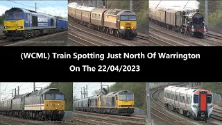 (4K) (WCML) Train Spotting Just North Of Warrington On The 22/04/2023