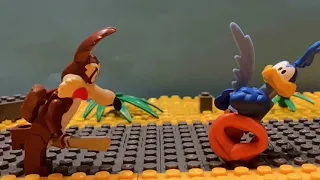 Lego Roadrunner and Wile E Coyote