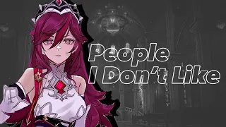 People I don’t like [Rosaria] | Genshin Impact AMV