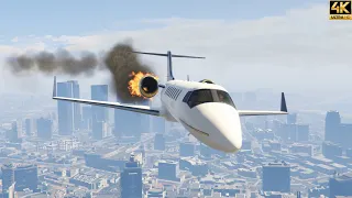 GTA V Gameplay - Caida Libre Mission #Crashing a private jet with sniper