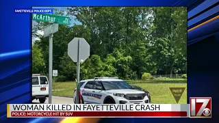 Woman killed in Fayetteville after police say SUV strikes motorcycle