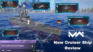 Modern Warships FGS Admiral Graf Spee - New Legendary Cruiser Ship Review