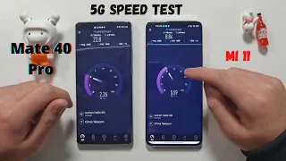Xiaomi Mi 11 Vs Huawei Mate 40 Pro 5G Speed Test? Which has the best 5g Speed!
