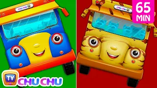 Wheels On The Bus Farm Animals, Wild Animals, London, New York & Lots More Nursery Rhymes | ChuChuTV