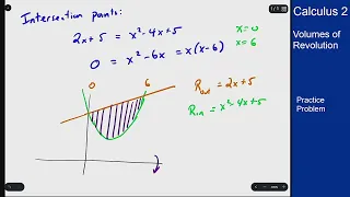 Calculus 2 - Washer Method - Practice Problem