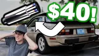 How BAD is the CHEAPEST Exhaust System? (Porsche 944 Exhaust Upgrade)