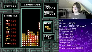 The craziest game of my life (first das 19 maxout) - NES Tetris