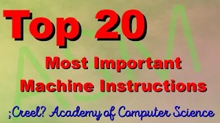 Top 20 Most Important Machine Instructions (Assembly Language)