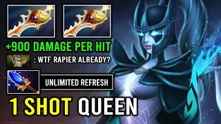 1 Shot Queen Unlimited Crit +900 Damage Per Hit Rapier Phantom Assassin Dota 2