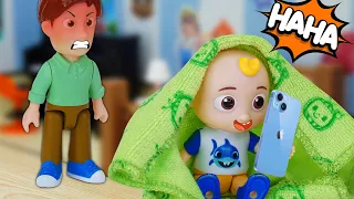 Cocomelon Family: JJ !! Stop using Iphone | Life Lesson | Play with Cocomelon toys