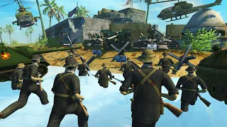 Can US Marines Hold Fort vs 10,000 VIET CONG? - Men of War: Vietnam War Mod Battle Simulator