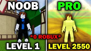 NOOB To PRO With NO ROBUX In Blox Fruits Roblox (Part 1)