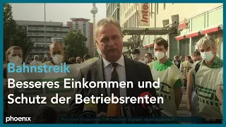 Achim Strauß und Claus Weselsky zum Streik bei der Deutschen Bahn am 12.08.21