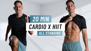 20 Min Intense HIIT Workout For Fat Burn - ALL STANDING - No Equipment, Home Workout