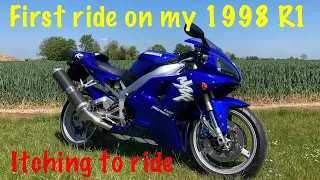 First ride on my 1998 Yamaha YZF R1.