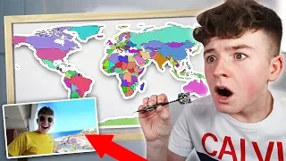 Throwing a Dart at a Map and FLYING Wherever it Lands… (SPENDING THE NIGHT in a DIFFERENT COUNTRY!)