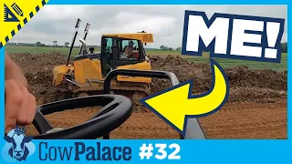 I DRIVE the ROLLER While a BULLDOZER Starts the Feed Bunker! | Building Our Cow Palace - Ep32