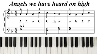 Angels we have heard on high - Song for begginers - Piano Tutorial