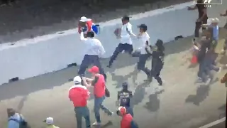 Very determined fan chases Lewis Hamilton!