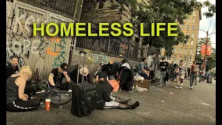 Homeless Life in Vancouver, Canada - May 27, 2023