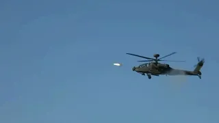 AH-64E Apache Helicopter Shoots Down Drone in Mid-Air