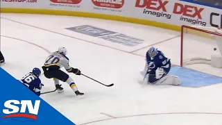 Blues’ Oskar Sundqvist Turns On The Jets To Score Shorthanded Vs. Lightning