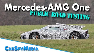 2021 Mercedes-AMG One Hypercar prototype with F1 engine public road testing near the Nürburgring