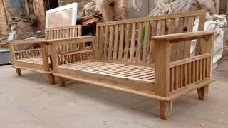 Simple wooden sofa set design with price || teak wood sofa design || modern living room sofa design