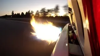 Ford GT spitting huge fire (345km/h)