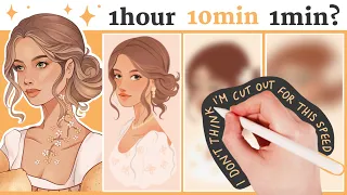 SPEED DRAWING CHALLENGE ✧ 1 Min, 10 Min, 1 Hour & 10 Hours