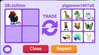 I traded my Mega Evil Unicorn 🦄😱 - Adopt Me Trading!