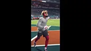 Odell Beckham Jr. Practices One-Handed Catch (Pre-Game) | Giants vs. Dolphins | NFL