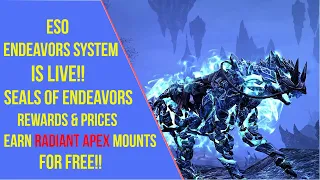 ESO Endeavors System is Live!! Seals of Endeavor Rewards & Prices - Elder Scrolls Online