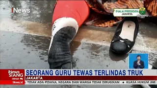 Guru Tewas Tertabrak Truk Usai Terjatuh dari Motor Karena Jalan Licin #iNewsSiang 05/08