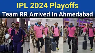 Team RR Arrived At Ahmedabad Airport For IPL 2024 Playoffs | Rajasthan Royals In Ahmedabad