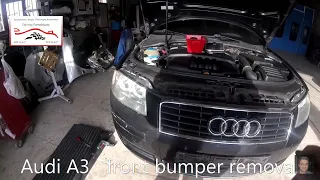 Audi A3 2003-2012  front bumper removal