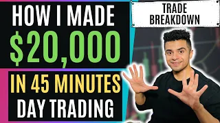 How I made +$20,000 in 45 Mins Day Trading Options | COMPLETE BREAKDOWN 🚀