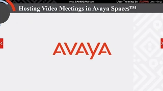 Avaya Space Hosting Video Meetings in Avaya Spaces